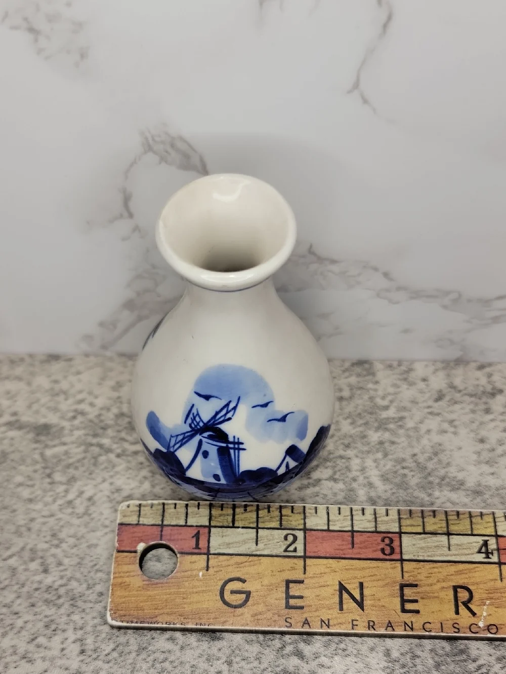 Vintage Mini Delft blue inspired Vase - Picture 8 of 8